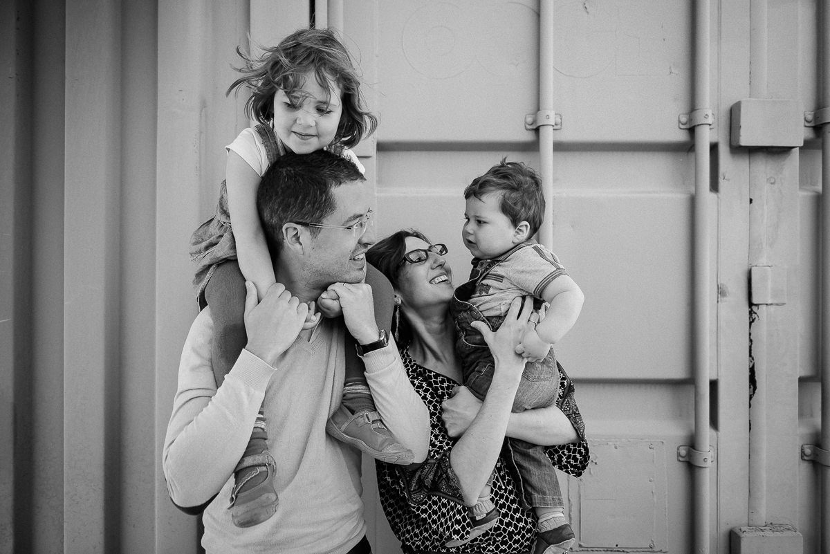 Séance photo en famille aux puces