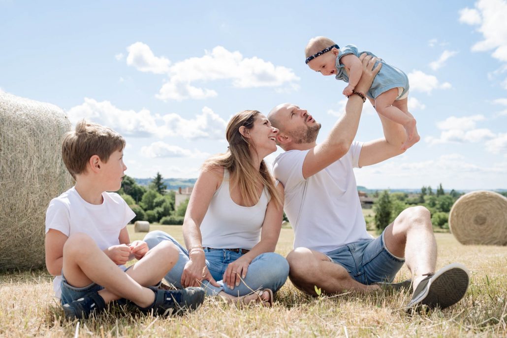 Séance photo famille dans le Beaujolais